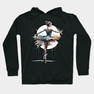 Dancing Ballerina colorful drawing Hoodie